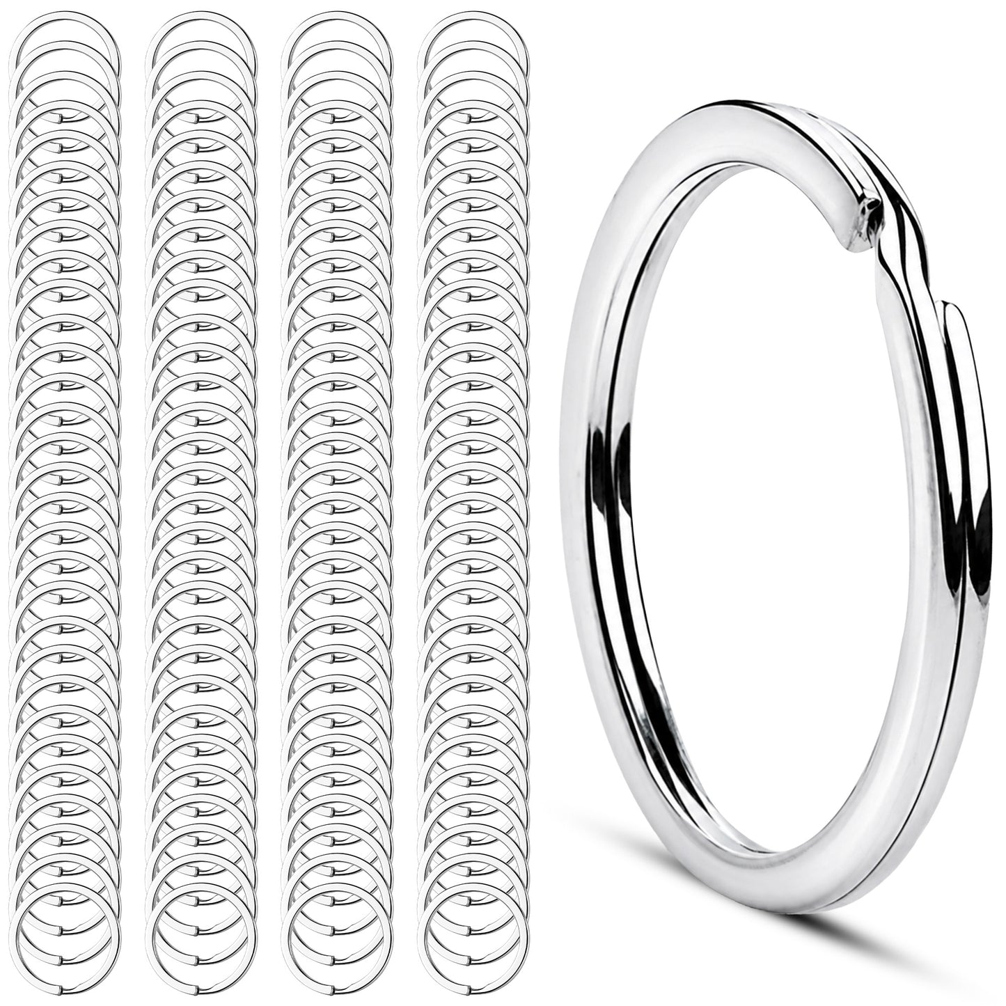 CREST Surgical Grade Key Rings — 316L Split Ring Keychain Rings, 1.18 in / 30mm