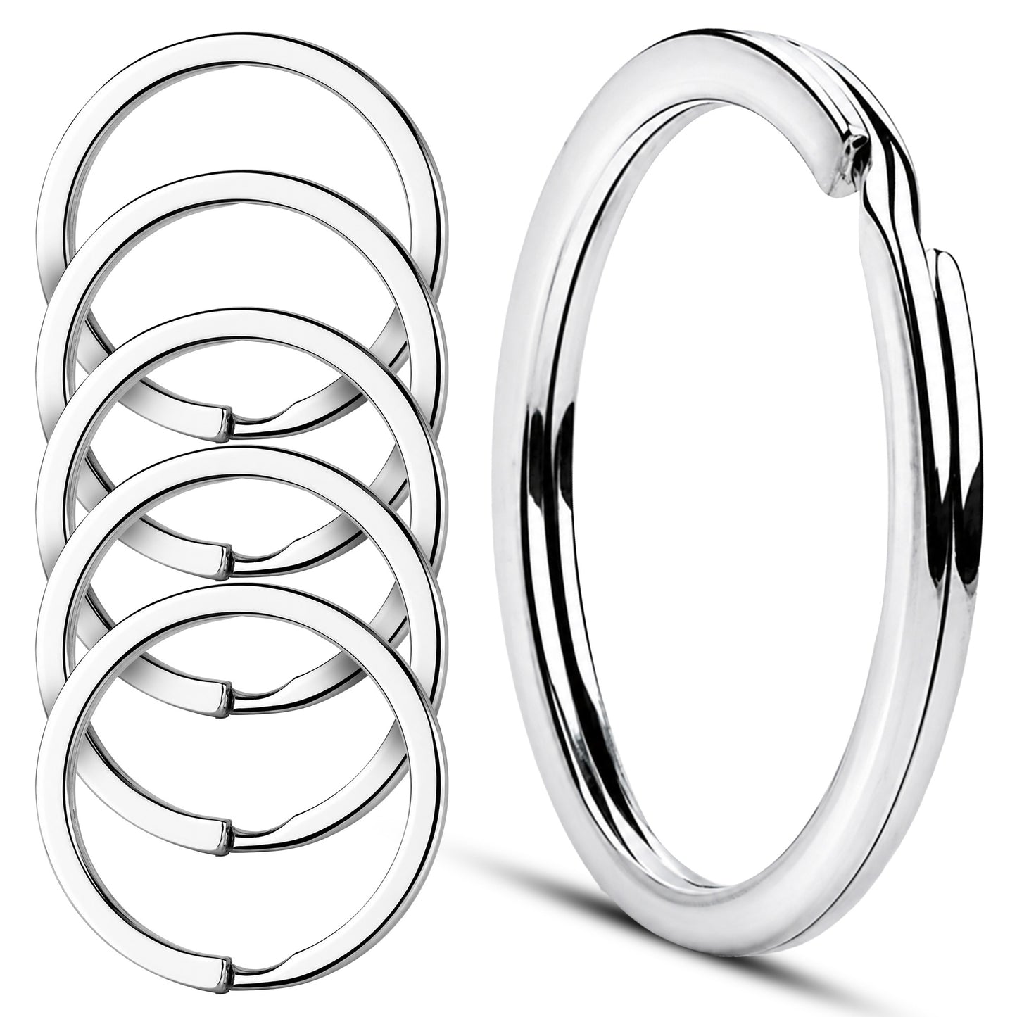 CREST Surgical Grade Key Rings — 316L Split Ring Keychain Rings, 1.18 in / 30mm