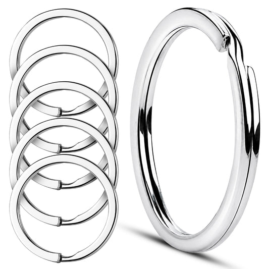CREST Surgical Grade Key Rings — 316L Split Ring Keychain Rings, 1.18 in / 30mm