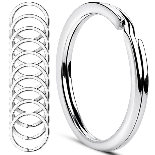 CREST Marine Grade Key Rings — 316L Split Ring Keychain Rings, 1.18 in / 30mm