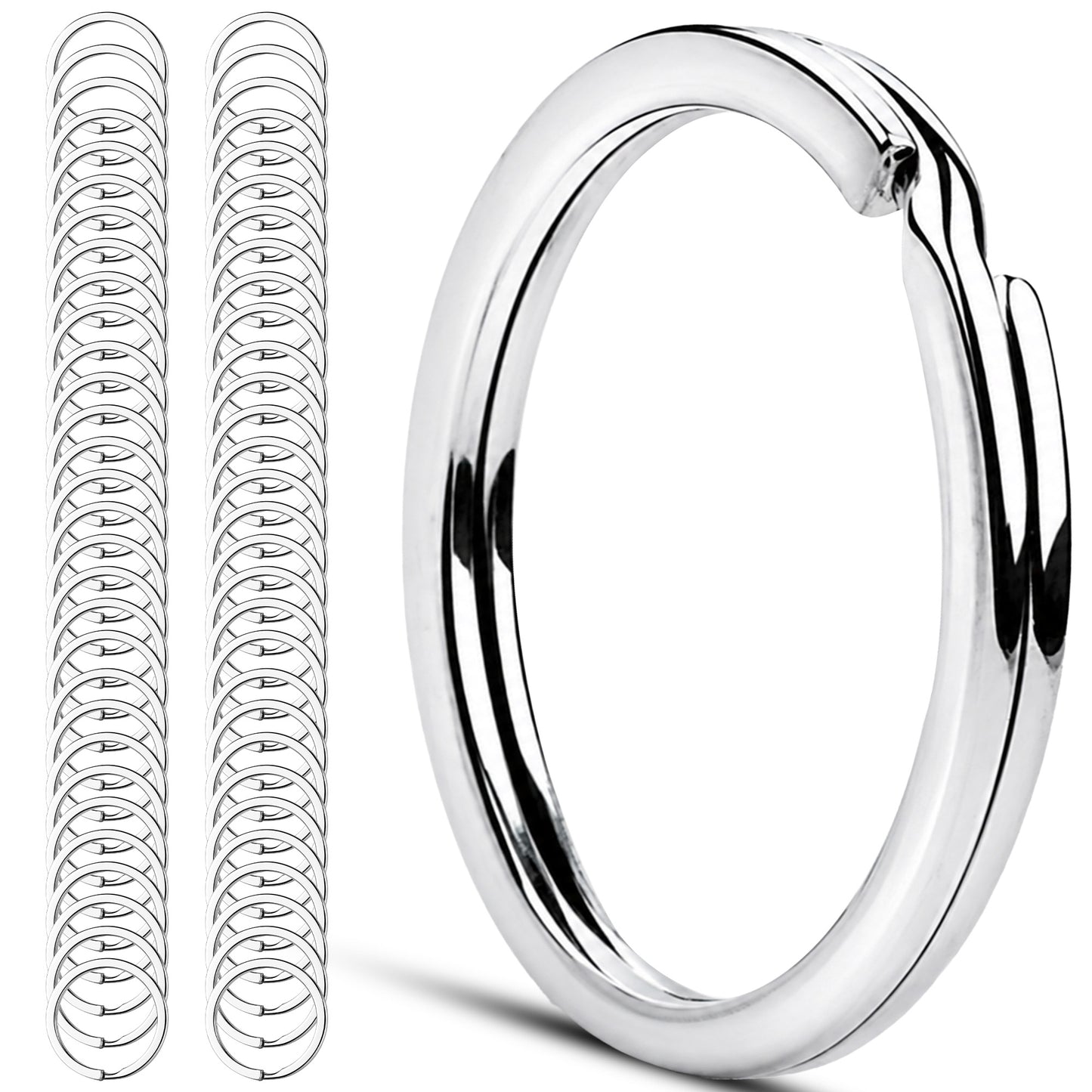 CREST Surgical Grade Key Rings — 316L Split Ring Keychain Rings, 1.18 in / 30mm