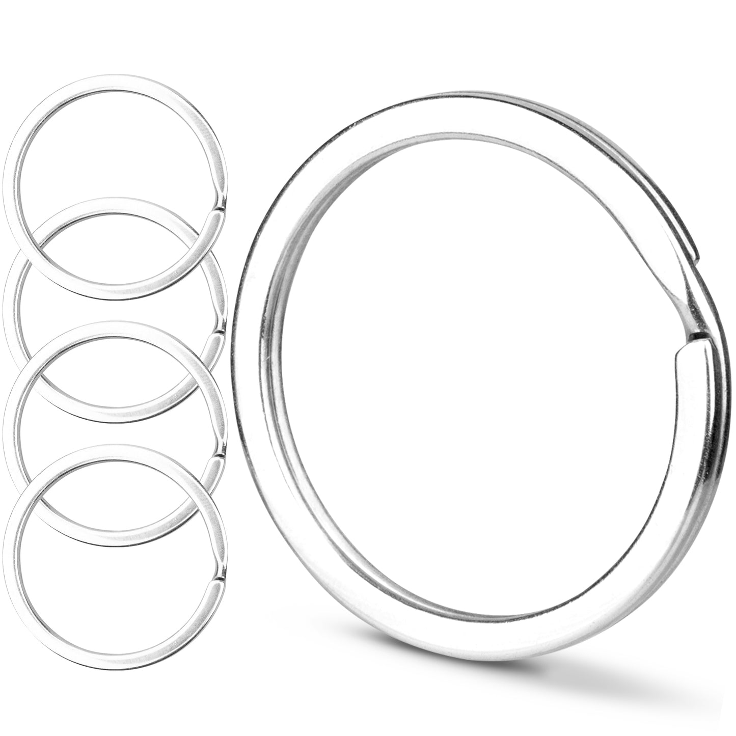CREST Surgical Grade Key Rings — 316L Split Ring Keychain Rings, 1.25 in / 32mm